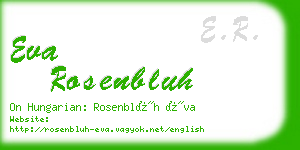 eva rosenbluh business card